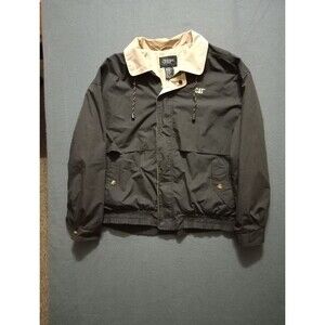 Caterpillar CAT Logo Turning Point Mens Parka Windbreaker XL Black